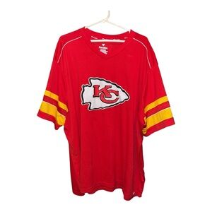 Red Kansas City Chiefs Fanatics Short Sleeve Jersey size 4XL